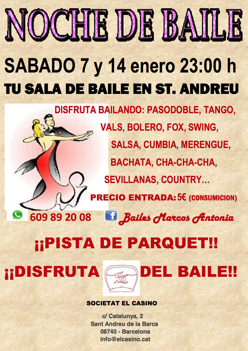 Noche de Baile - 7 y 14 de enero